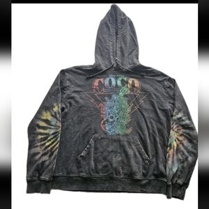 Authentic Disney Pixar COCO Soft Graphic Black Hoodie Skull Guitar Colorful M